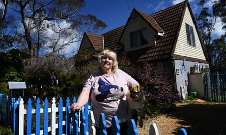 Margaret Spivey, outside her home in the Blue Mountains