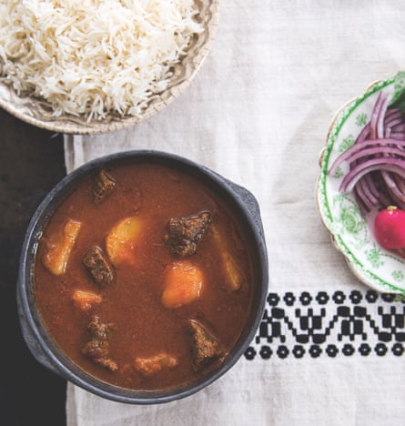 Punjabi aloo gosht.