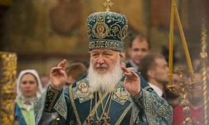 Russia’s Patriarch Kirill conducts a religious service