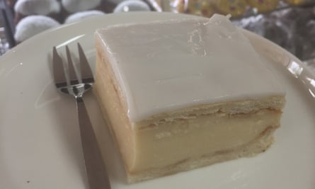 A vanilla slice from Ouyen’s Mallee Bakery in Victoria.