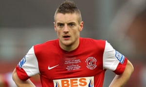 Jamie Vardy playing for Fleetwood Town in 2012.