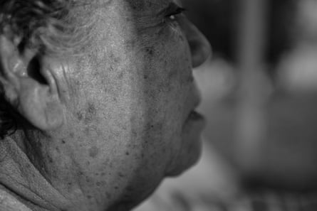 Close up of an older woman’s face