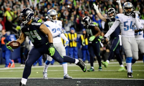Seattle Seahawks running back Thomas Rawls (34) runs the ball in for a touchdown.
