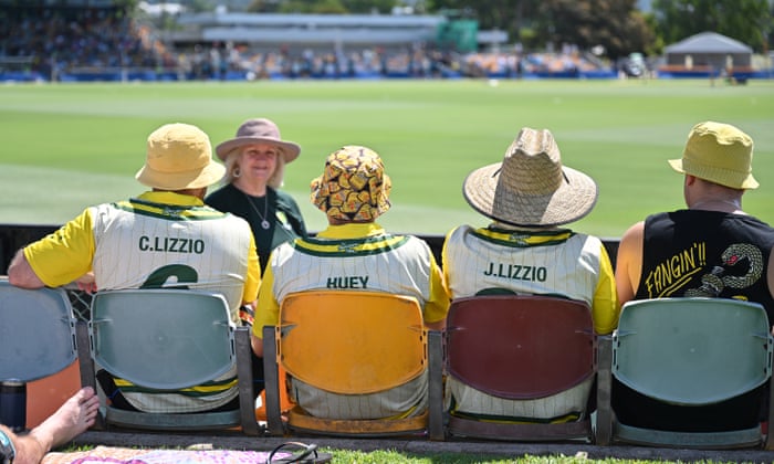 Fans attend game three of the One Day International Series between Australia and New Zealand at Cazaly's Stadium on September 11, 2022 in Cairns.