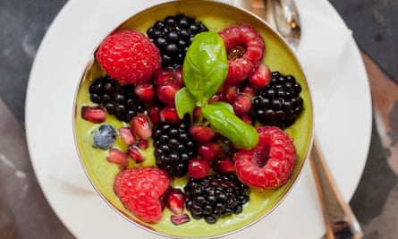Millie’s raspberry, chia seed and pistachio parfait