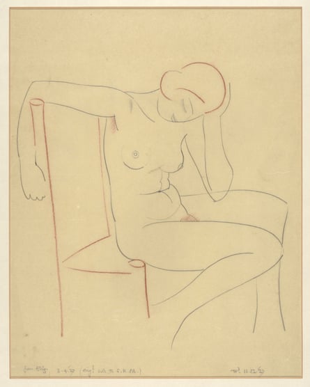 A nude sketch of Gill’s daughter Elizabeth from 1927.