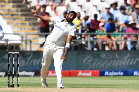 India’s Jasprit Bumrah delivers a ball during the second day of the second Test between South Africa and India at Newlands stadium in Cape Town on 4 January 2024
