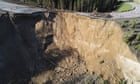 Wyoming commuter highway collapses in landslide leaving gaping chasm
