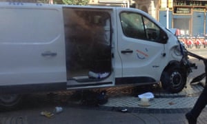 The van thought to have been used in the attack.