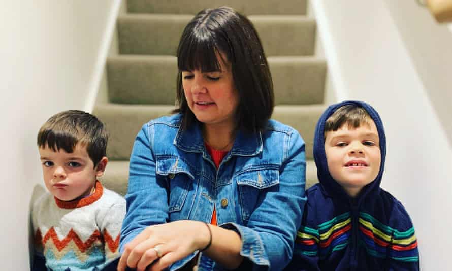 Joeli Brearley with her children, Theo and Jack.