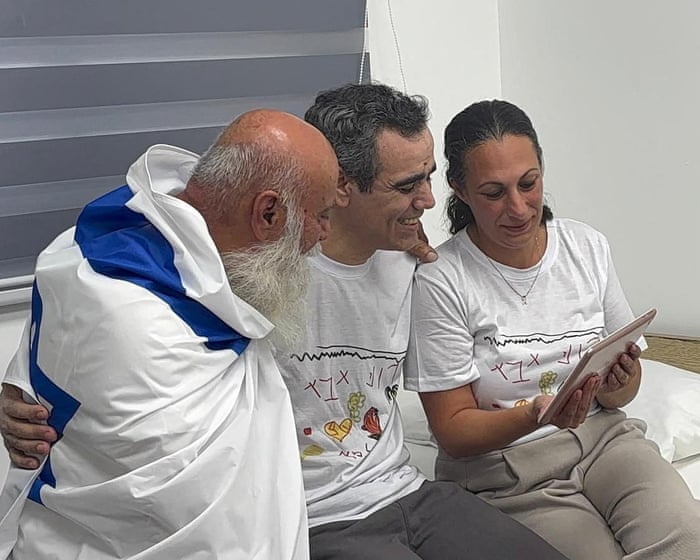 Released Israeli hostages reunite with families – in pictures