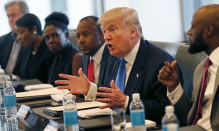 Donald Trump holds a roundtable meeting with the Republican Leadership Initiative at Trump Tower.
