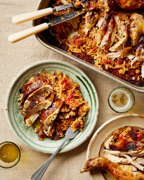 Thomasina Miers' recipes for rice-stuffed roast chicken and