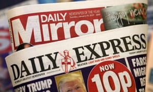 mirror express front pages