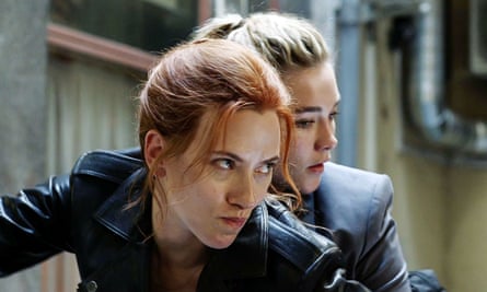 Scarlett Johansson and Florence Pugh in The Black Widow, to be released in May.