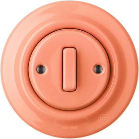 Porcelain wall switch in salmon pink, £79, swtch.co.uk