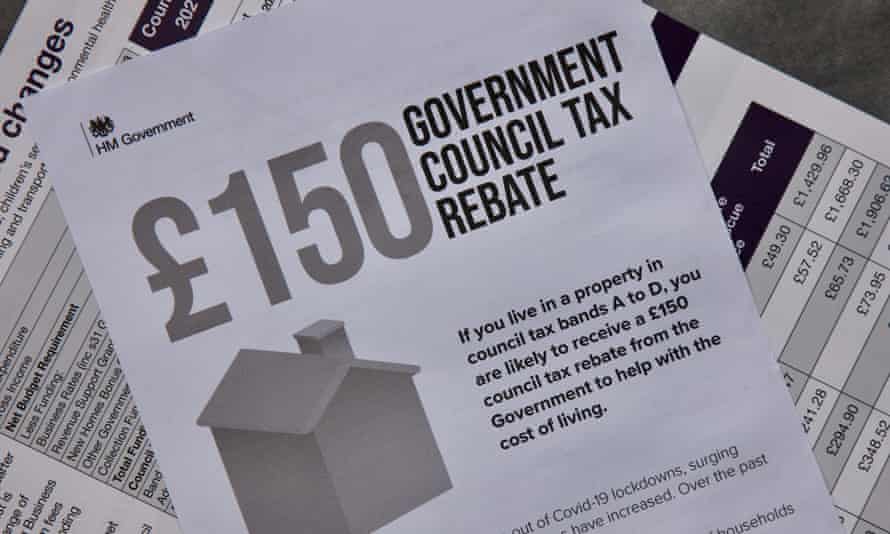 An information leaflet that comes with the council tax booklet regarding the £ 150 refund.