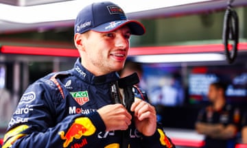 Max Verstappen prepares to drive in the garage during practice ahead of the Emilia-Romagna Grand Prix in Imola, Italy