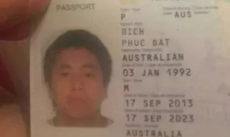 A photo of a passport which purports to show a man named Phuc Dat Bich. 