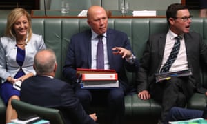 Home affairs minister Peter Dutton during question time in the House of Representatives.