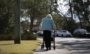 Old person with walker