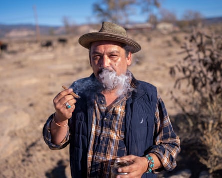 Ira at his home just off the reservation.
