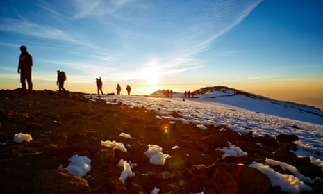 Route masters … Mount Kilimanjaro, climbers head for the summit on the Machame route.