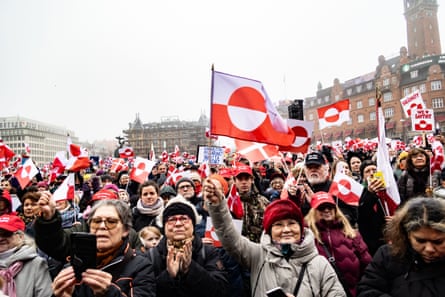 A demonstration in Copenhagen, Denmark, against US interference in Greenland, 17 January 2026.