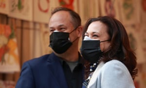 US Vice President-elect Kamala Harris and her husband Doug Emhoff.