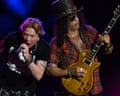 Axl Rose and Slash of Guns N' Roses at Glastonbury 2023