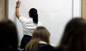 Pupils attend a class