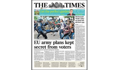The Times front page 27 May 2016