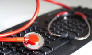 keyboard and stethoscope