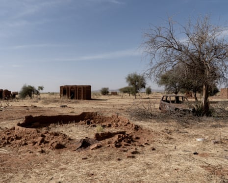 The abandoned African village of Al Birka, about 30km from el-Fasher.