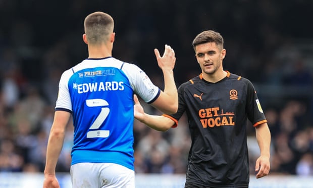 Zander Murray is first current Scottish professional player to come out as gay | Soccer 2 Blackpool’s Jake Daniels (right) pictured playing last season.