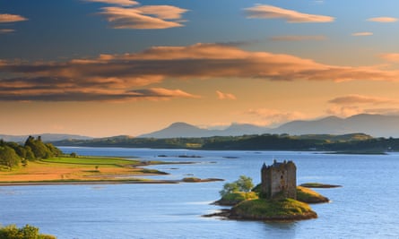 Castle Stalker is a four-storey tower house or keep picturesquely set on a tidal islet on Loch Laich, an inlet off Loch Linnhe