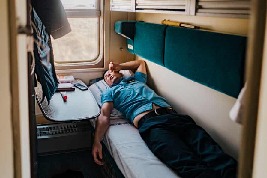 A conductor taking a nap