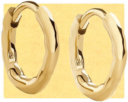 Siren Muse Mini Huggie Earrings gold