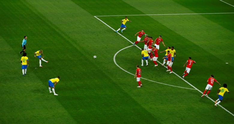 Neymar hits the wall.