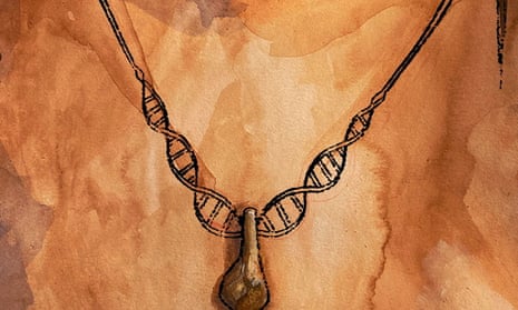 An artistic interpretation of the pendant, found at the Denisova Cave in southern Siberia, which belonged to a Stone Age woman.
