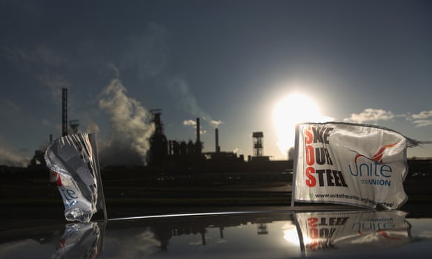 Tata's Port Talbot steelworks in Port Talbot, Wales