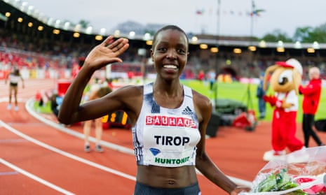 Agnes Tirop at a Diamond League meeting in Stockholm in 2019