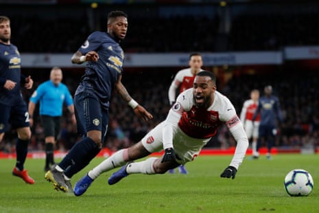 Lacazette, fouled by Fred for the penalty.