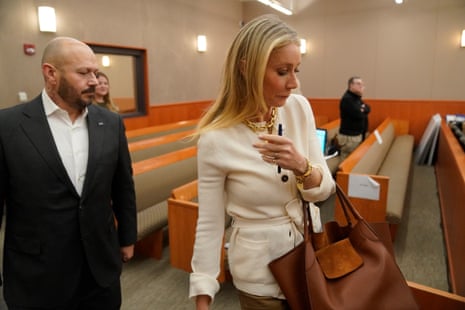 Gwyneth PaltrowActor Gwyneth Paltrow enters the courtroom on Wednesday, March 22, 2023, in Park City, Utah. Doctors and family members are beginning to testify on the second day of trial in Utah, where Gwyneth Paltrow is accused of crashing into a skier at Deer Valley Resort, leaving him concussed and with four broken ribs. (AP Photo/Rick Bowmer, Pool)
