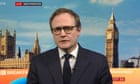 Tugendhat rejects suggestion that government exploiting extremism threat for political advantage – UK politics live