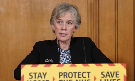 Prof Dame Angela McLean speaking in 10 Downing Street in May 2020
