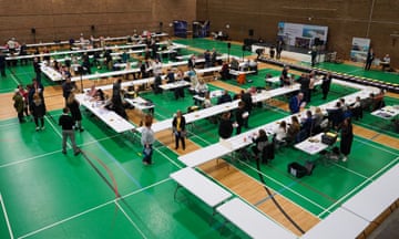 Votes are counted for the he Tees Valley mayoral election