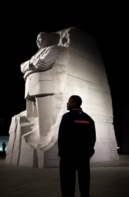 Obama at The Martin Luther King Jr National Memorial in Washington in 2011.