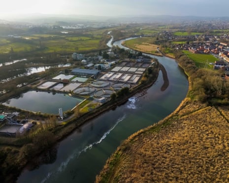 The South West Water Countess Wear sewage treatment works in Devon