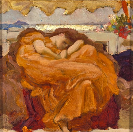 Color study for Flaming June by Frederic Leighton.